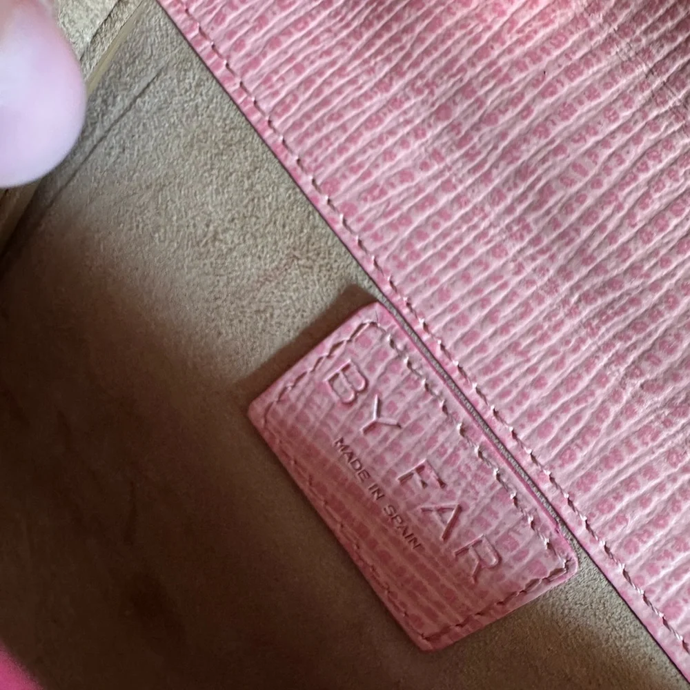 BY FAR Pink Mini Bag with Removable Crossbody Strap & Dustbag - Picture 2 of 5